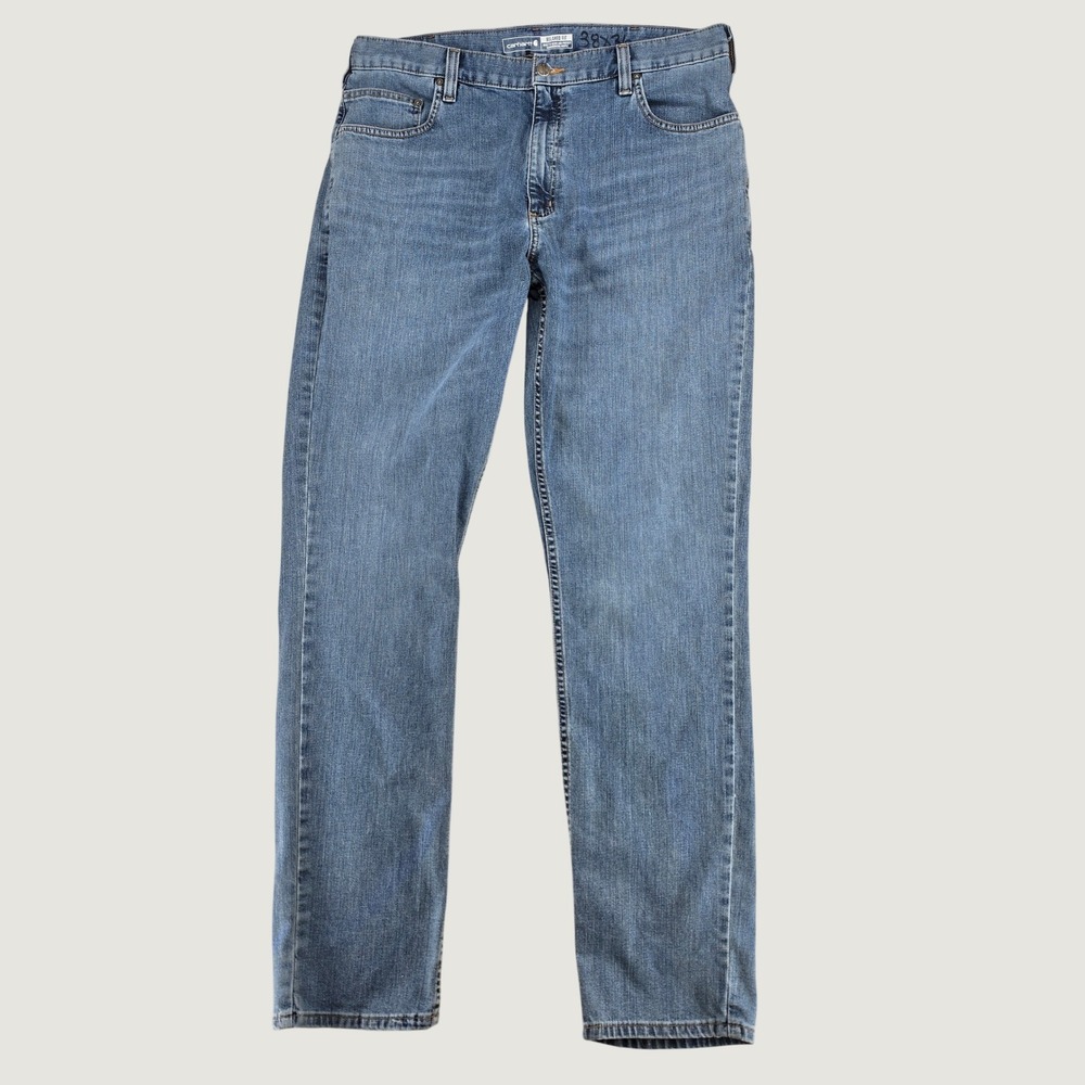 Carhartt Rugged Flex Relaxed Fit Tapered Jeans Blue BD4960-M Mens 38x36
